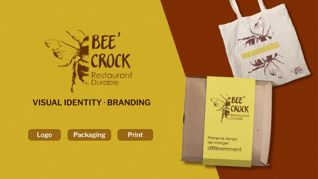 Brand identity for a sustainable restaurant — BeeCrock