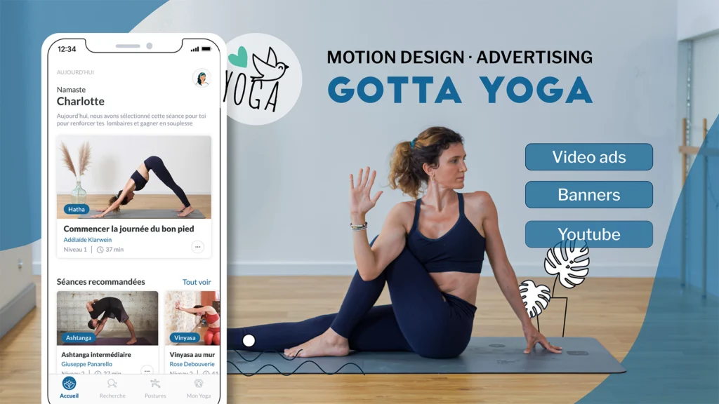 Advertising visuals for a yoga app — Gotta Yoga