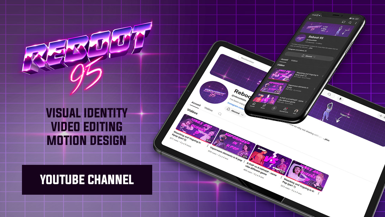 Brand identity for a YouTube channel — Reboot 95